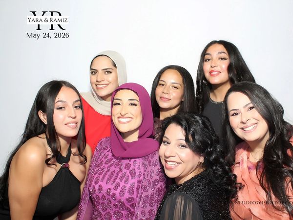 Vancouver wedding photo booth rental Studio76 at elegant reception capturing candid guest moments.