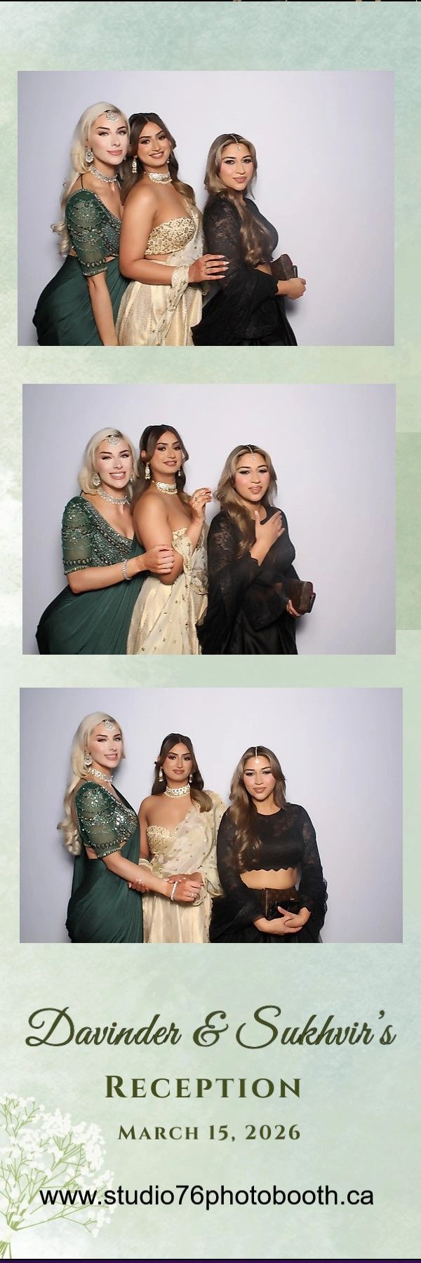 Vancouver wedding photo booth by Studio76 with fun props