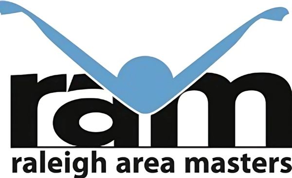 Logo for Raleigh Area Masters featuring a swimmer silhouette.