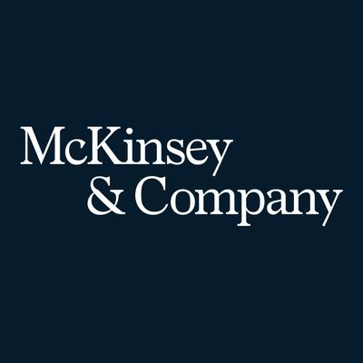 McKinsey &amp; Company logo with white text on dark background.