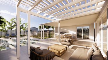 Alfresco area connecting the living and entertaining spaces
