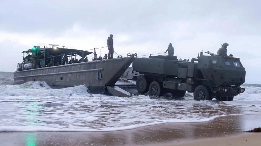 ADF HIMARS get their sea legs via landing craft transfers
