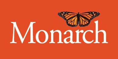 Monarch logo with a butterfly on the letter 'h'.