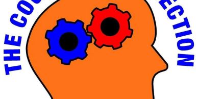 A head with two gears representing thinking.