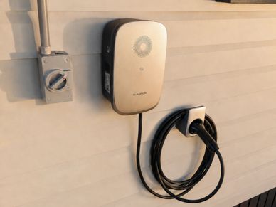 EV charger installation completed by JAX Power Solutions for a residential electric vehicle charging