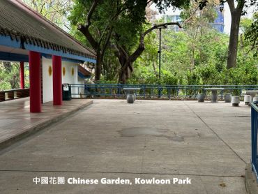 九龙公园中国花园的一角，环境宁静。