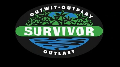 Logo of the TV show Survivor with the tagline Outwit, Outplay, Outlast.