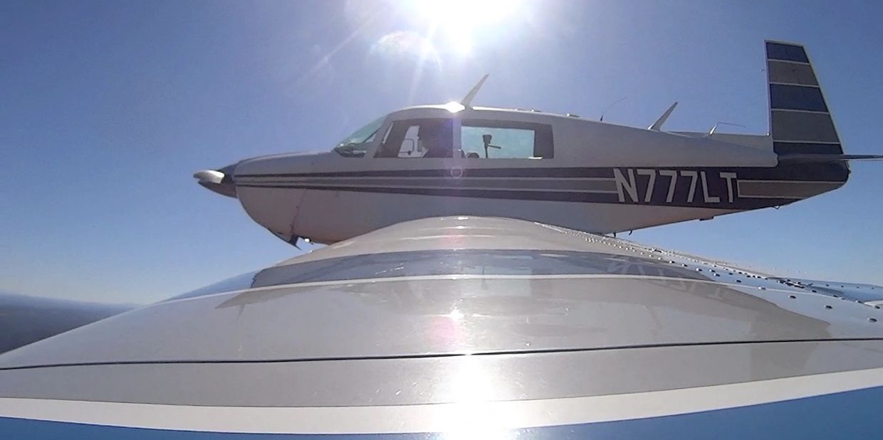 Side angle view of a jet