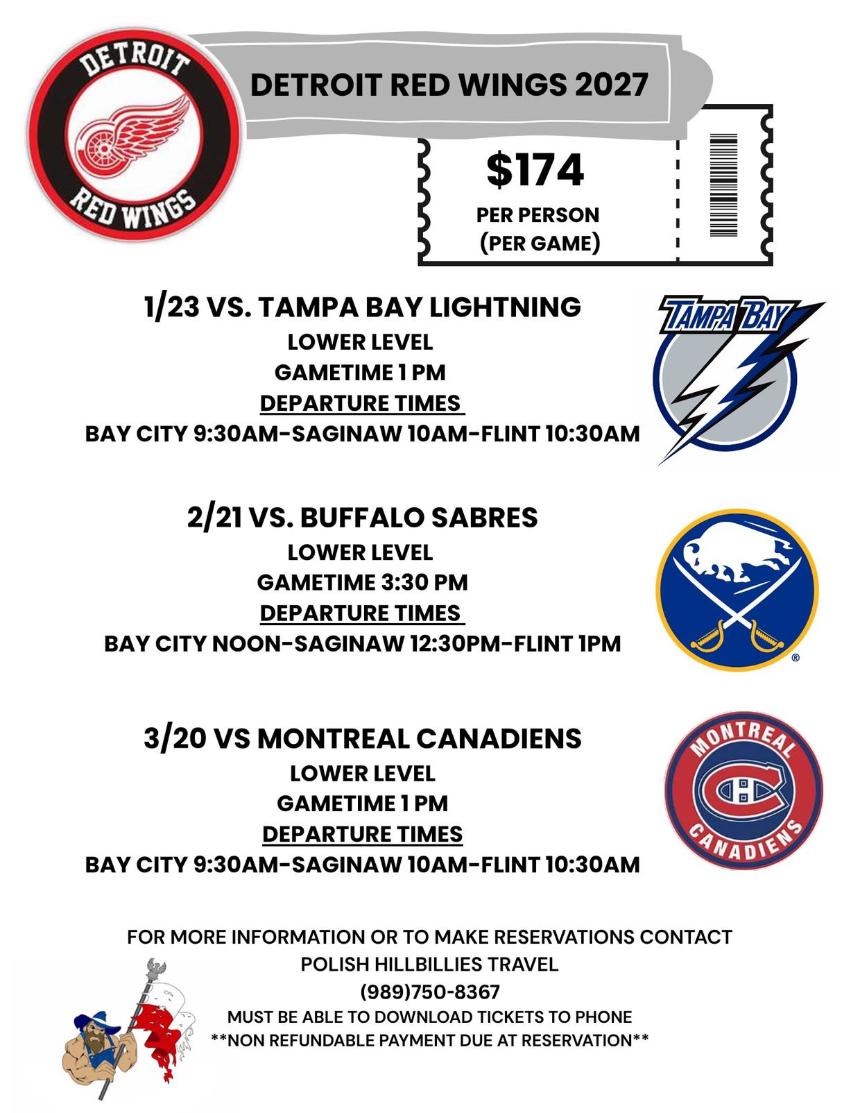 Detroit Red Wings 2027 game schedule and ticket info.