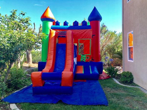 Slide jumper combo at a residence in San Diego