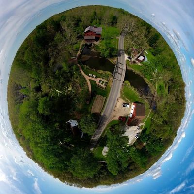 Globe Effect Drone Photo