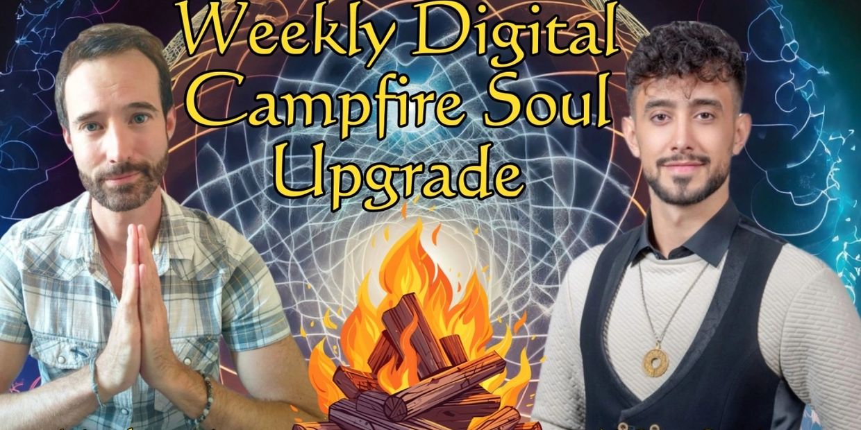 <img src="image.jpg" alt="Ali-Reza Omidvar and Adam Leonard offering a digital campfire space">