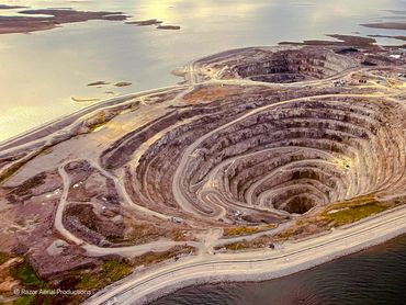 Aerial View of Diavik Diamond Mine , Northwest Territories