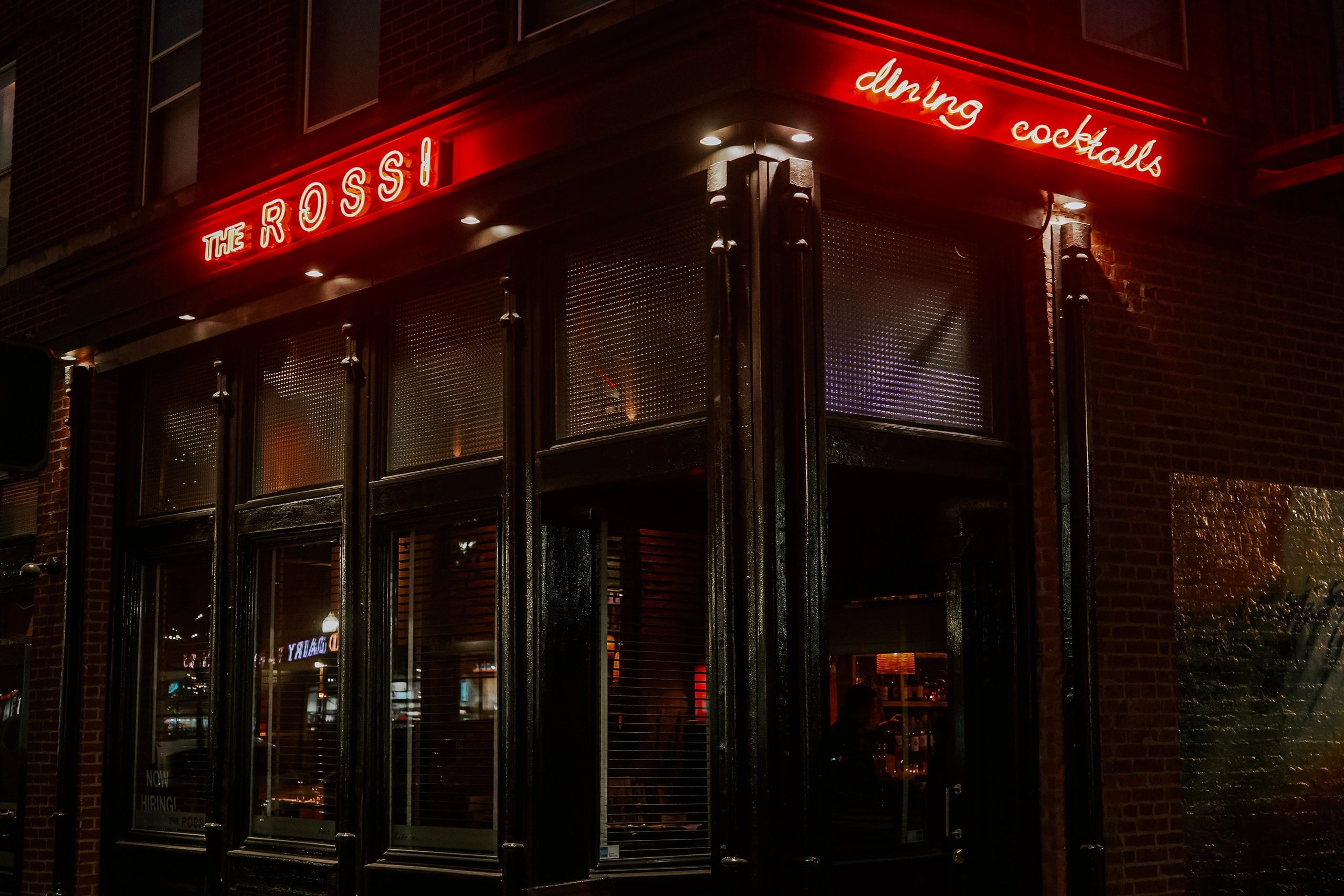 the rossi bar and kitchen menu