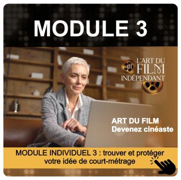 Une femme travaille sur un ordinateur portable dans un module de formation.
