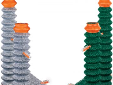 Dos cepillos espirales de colores diferentes.