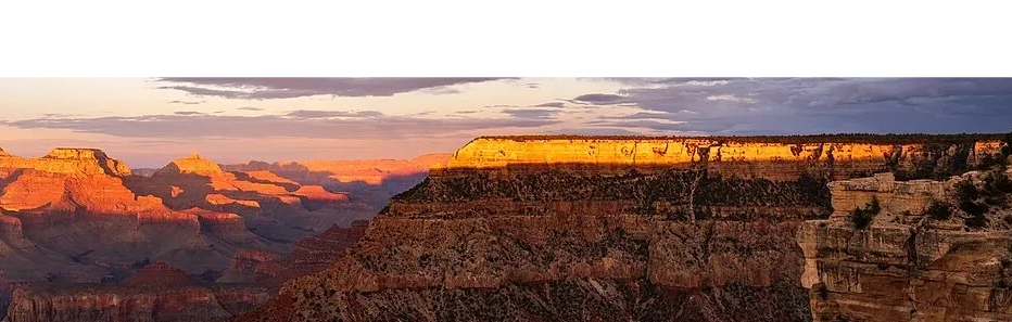The south rim, and partial views of the north rim, as seen from Mather Point at the Grand Canyon at 
