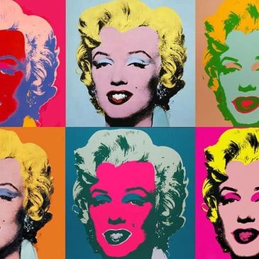 Jennifer Hart's inspiration for paintings is Andy Warhol and Marylin Monroe