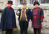 Saying hello to the Yeomen Warders (Beefeaters) at the Tower of London