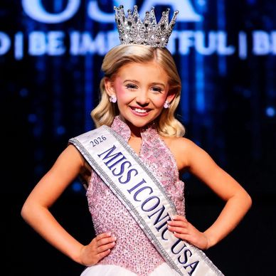 Young girl crowned Miss Iconic USA 2026.