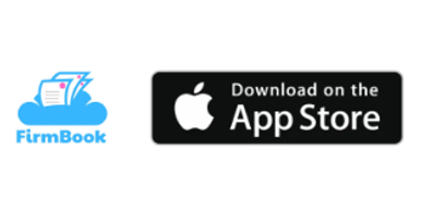 FirmBook logo with App Store download button.