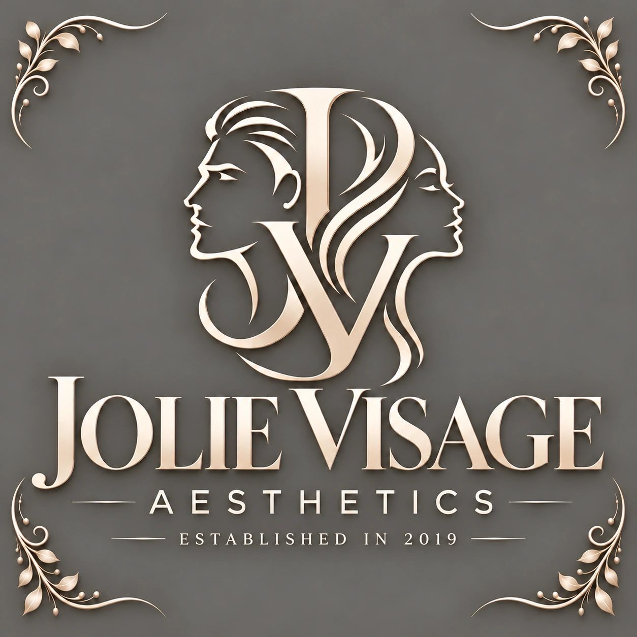 Elegant logo for Jolie Visage Aesthetics.