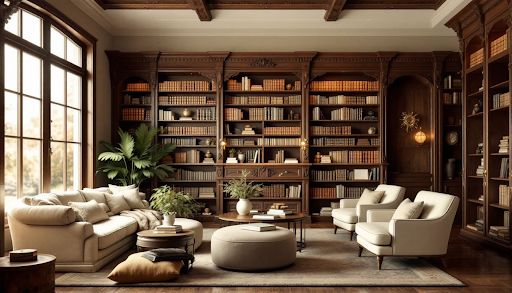 Built-In Bookshelves for Maximum Storage