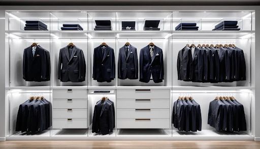 Efficient Suit Closet Organization