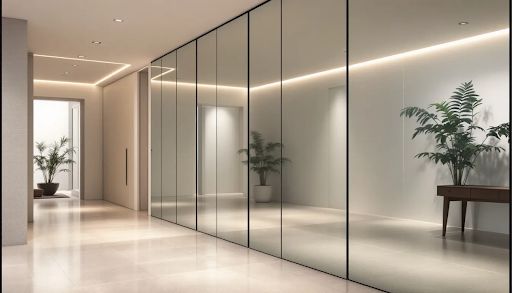 Frameless Mirror Walls