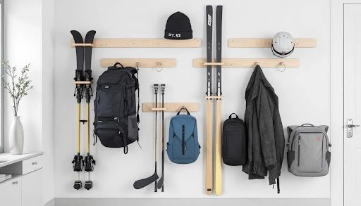 Wall-Mounted Racks for Space Saving