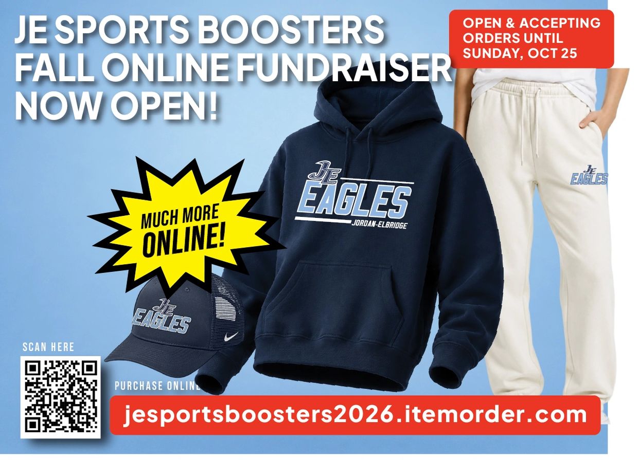 graphic of JE Sports Boosters Clothing sale