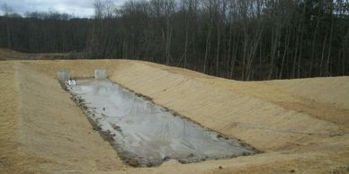 water retention pond, erosion control