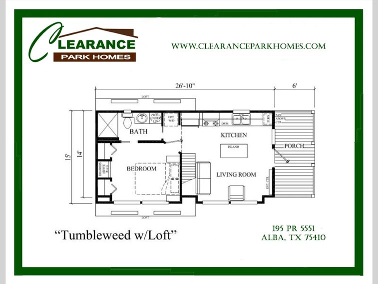 tumbleweed park home floor plan