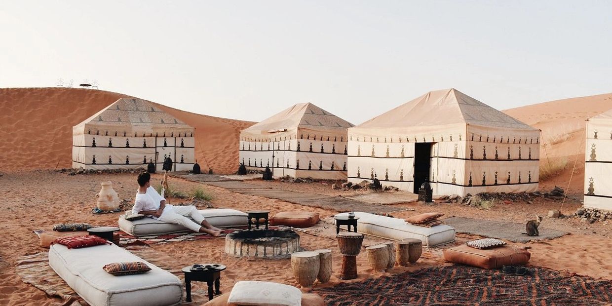 4 Days Sahara Desert Tour with camel trekking, traditional desert camps, and breathtaking sand dunes.