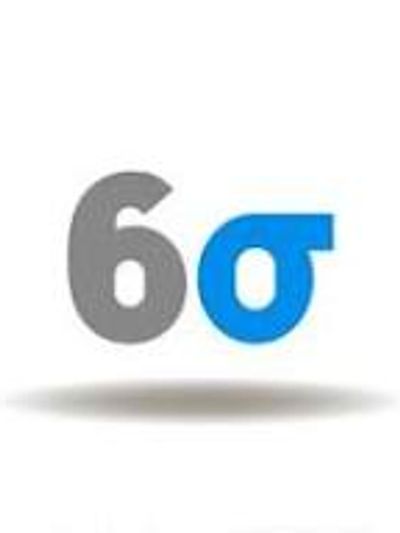 Logo with gray 6 and blue sigma symbol.