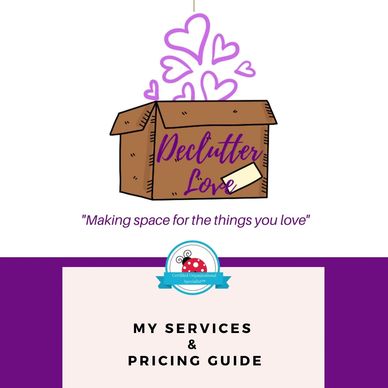 Declutter Love Services and Pricing guide cover.