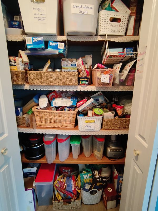Pantry, Before, Very cluttered, Client CW.