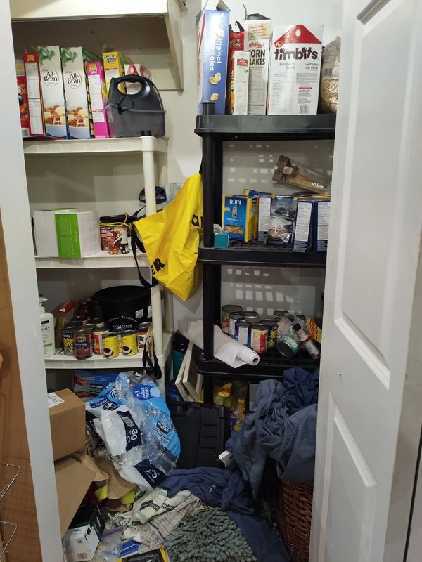 Pantry/Extra Storage, Before, Full of Clutter, Client CL.