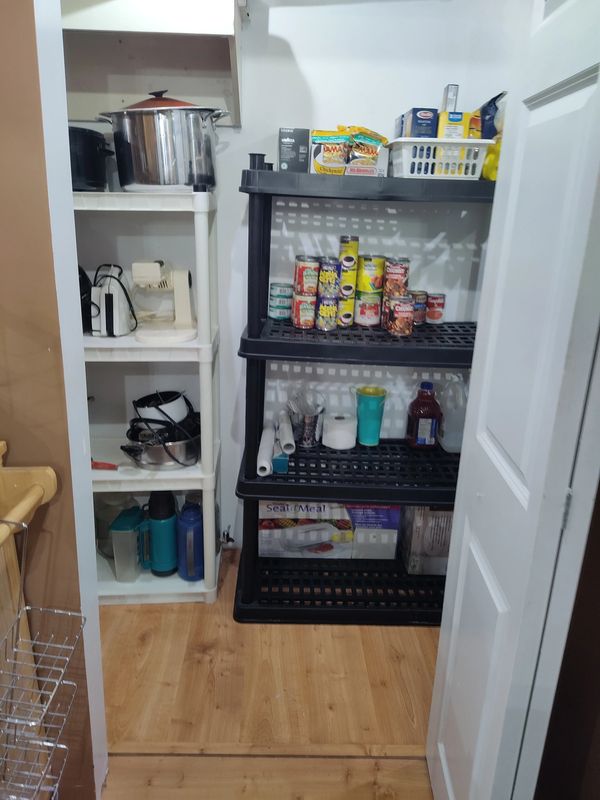 Pantry/Extra Storage, After, Decluttered, Macro sorted and cleaned! Client CL.