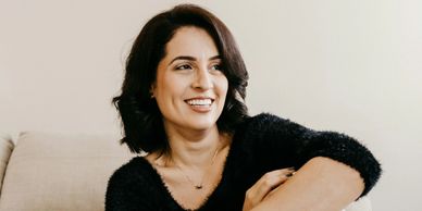 woman smiling