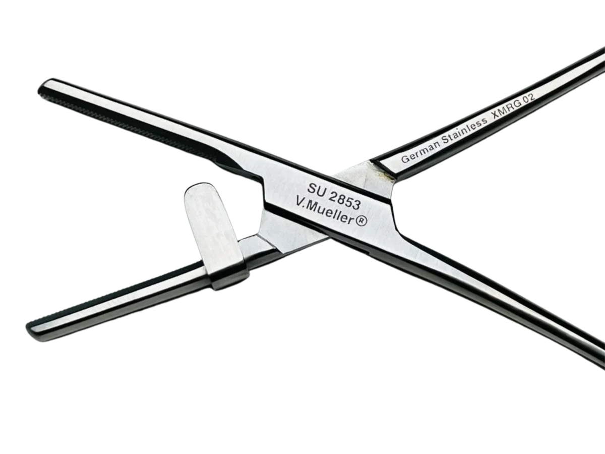 V. Mueller SU2853 Tubing Clamp Surgical Forceps W/ Guard