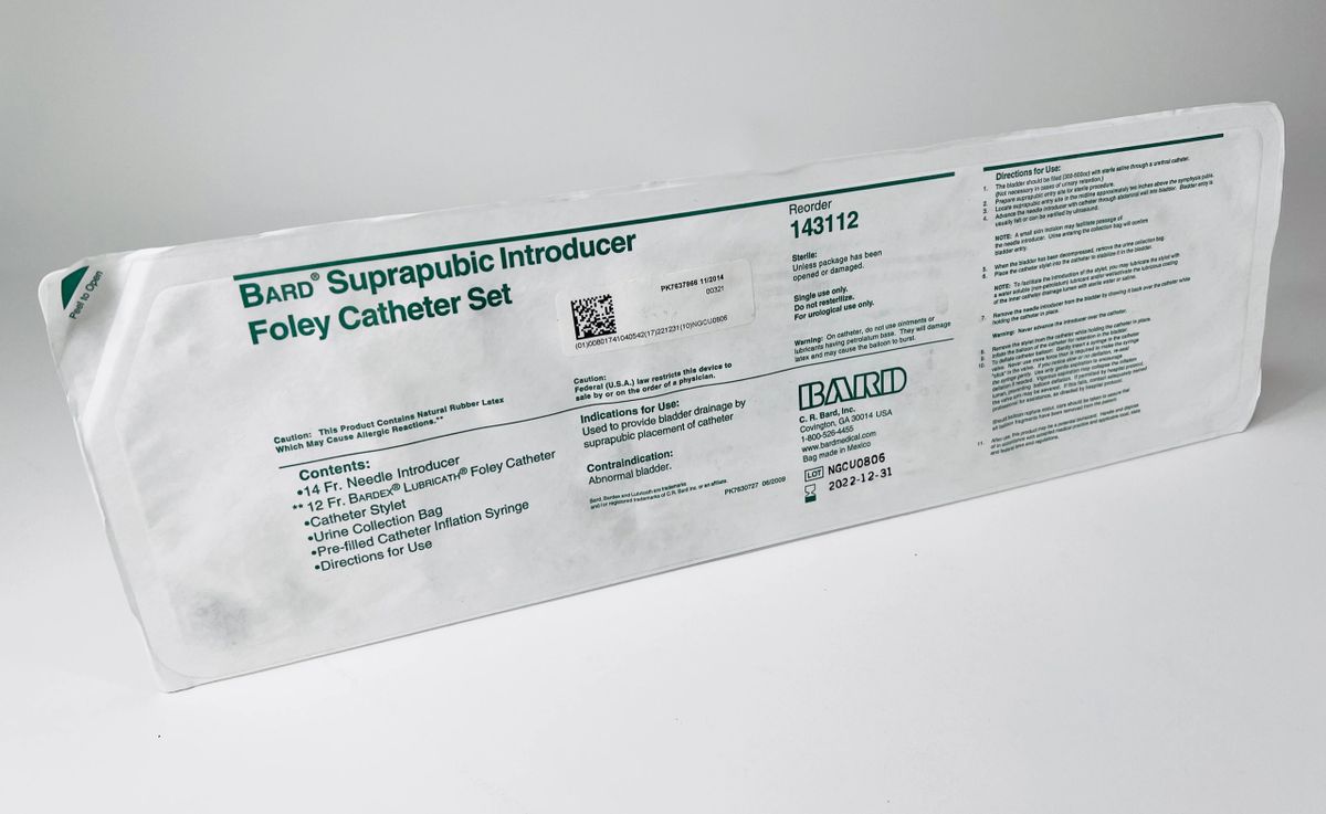 Bard 143112 Suprapubic Introducer Foley Catheter Set