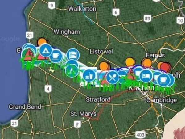 G2G Rail Trail map 