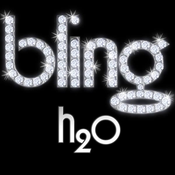bling h2o luxury bottled water logo