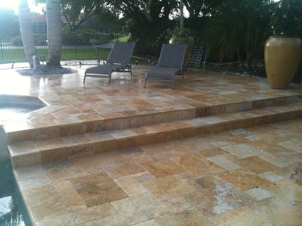 paver pool deck installation
gold travertine pavers
natural stone pavers
marble pool deck installati