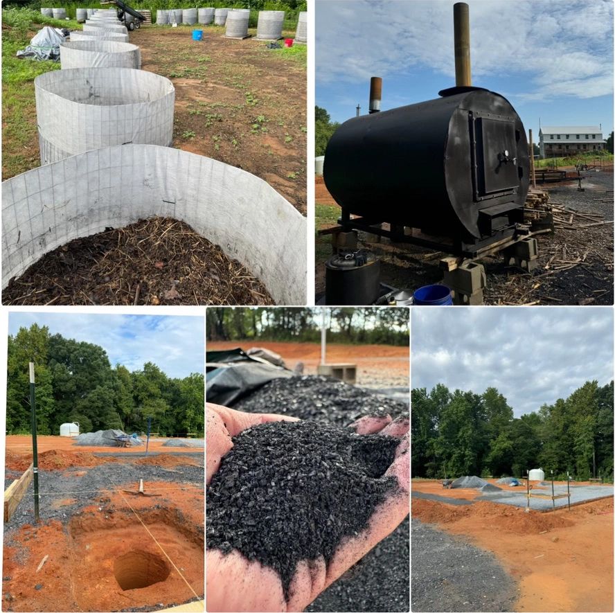 Microbial Bioreactors & Bamboo Biochar. Our processing facility under construction in Shelby, NC. 