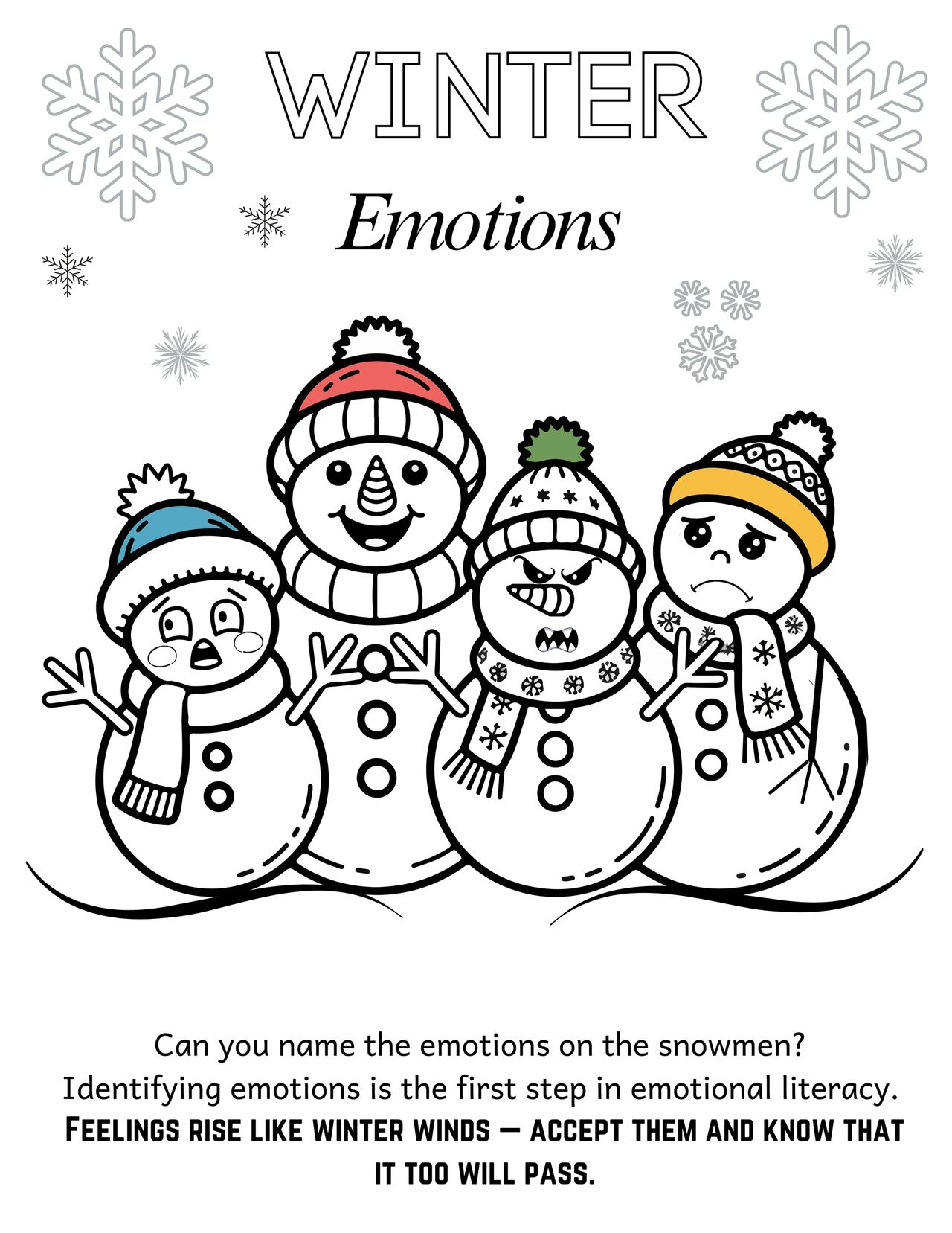 Free coloring book emotional regulation for kids