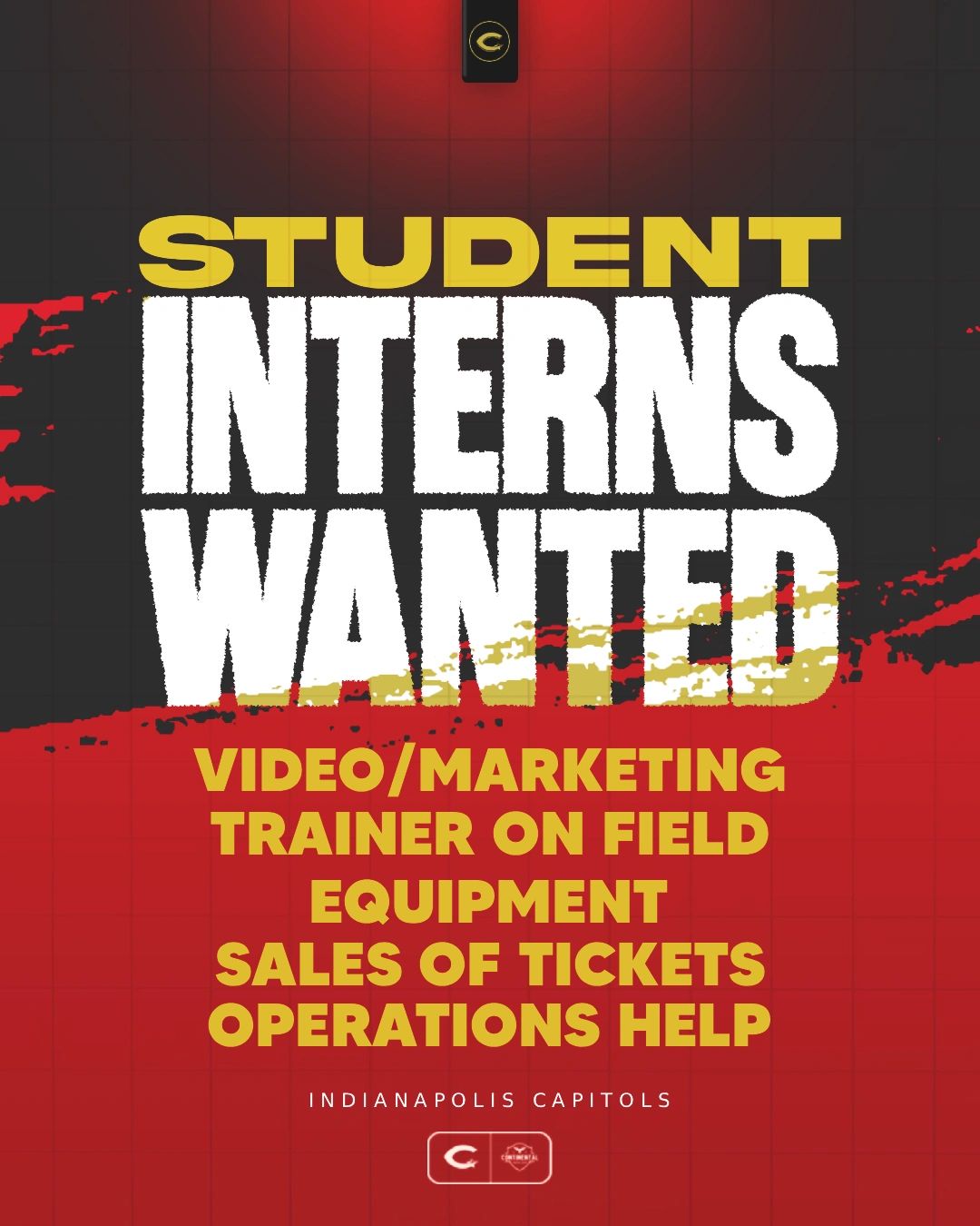 Student interns wanted for various roles with Indianapolis Capitols.