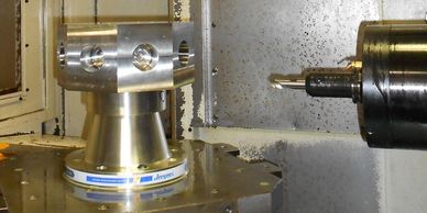 Fixture Pro 250mm Tapered Riser on a HMC For Improved Machining