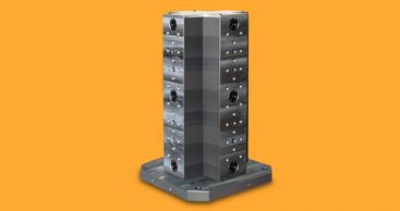 Cross Tooling Columns allow larger Spindle access than a Square 